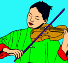 Dibujo Violinista pintado por madonna 