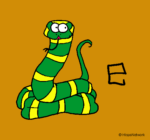 Dibujo Serpiente pintado por zarita0706