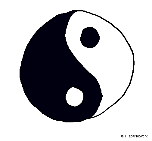 Dibujo Yin yang pintado por tiana