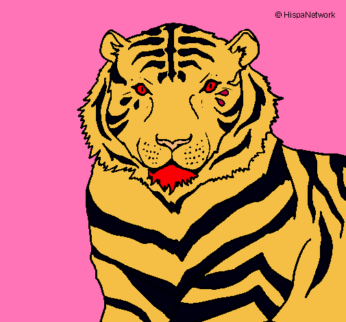 Dibujo Tigre pintado por Diana_99