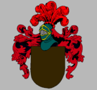 Dibujo Escudo de armas y casco pintado por guilleitor