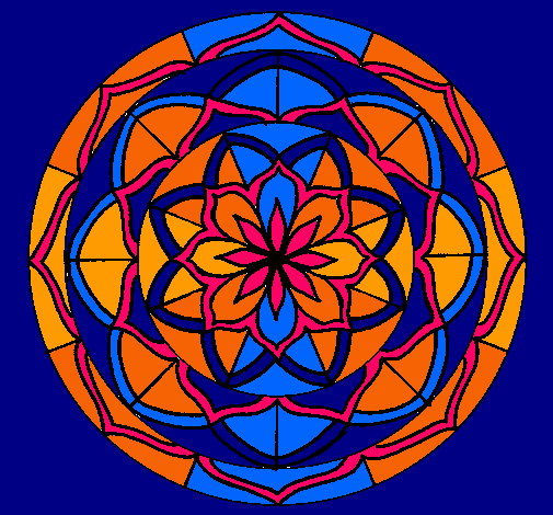 Dibujo Mandala 6 pintado por blanca