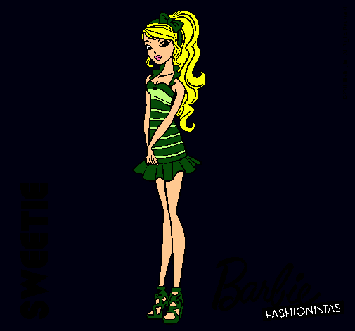 Dibujo Barbie Fashionista 6 pintado por amalia