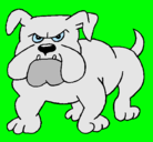Dibujo Perro Bulldog pintado por gyunropas
