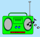 Dibujo Radio cassette 2 pintado por grabadora