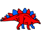 Dibujo Stegosaurus pintado por barselona