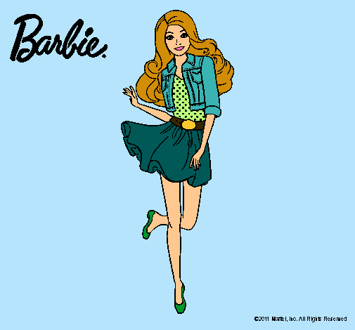 Dibujo Barbie informal pintado por Vivarita