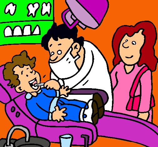 Dibujo Niño en el dentista pintado por VANESSAGAF