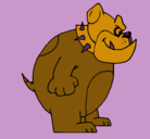 Dibujo Bulldog inglés pintado por DESCHI