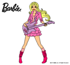 Dibujo Barbie guitarrista pintado por elitza