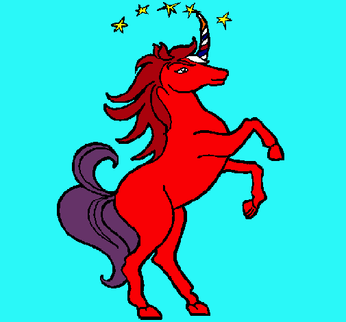 Dibujo Unicornio pintado por tairuma