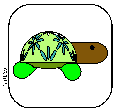 Dibujo Tortuga 4 pintado por Cristhell