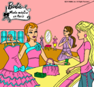 Dibujo Barbie en una tienda de ropa pintado por fashiion