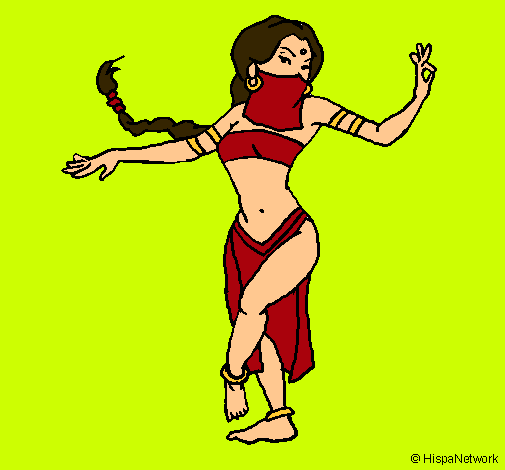 Dibujo Princesa mora bailando pintado por Aguus99
