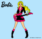 Dibujo Barbie guitarrista pintado por lizdany