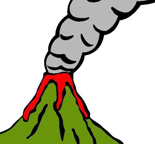 Dibujo Volcán pintado por Lenin