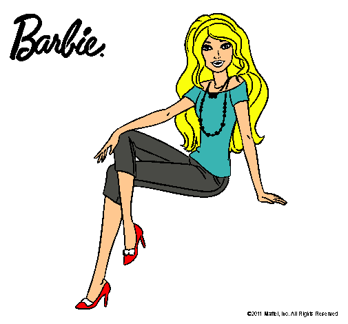 Dibujo Barbie moderna pintado por sofi12