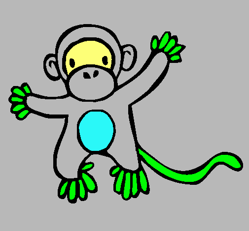 Dibujo Mono pintado por LUCCHINI