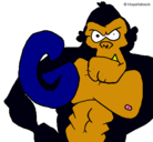 Dibujo Gorila pintado por Riki26112001