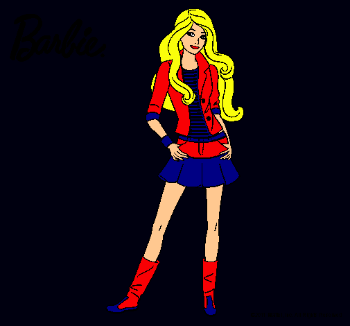 Dibujo Barbie juvenil pintado por amalia