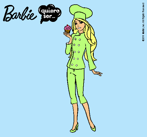 Dibujo Barbie de chef pintado por aroha2002