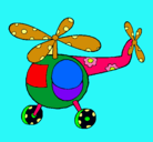 Dibujo Helicóptero adornado pintado por chucho