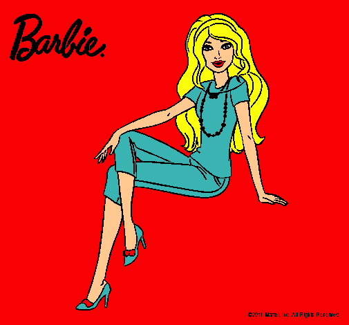 Dibujo Barbie moderna pintado por amalia