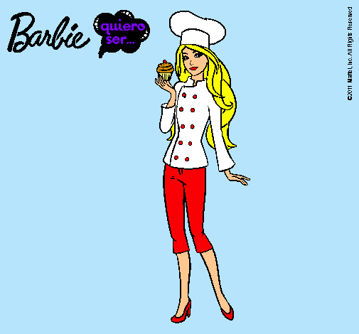 Dibujo Barbie de chef pintado por sabinadele