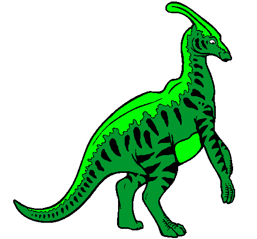 Dibujo Parasaurolofus con rayas pintado por Dibujos-nt