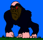 Dibujo Gorila pintado por anderson