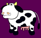 Dibujo Vaca pensativa pintado por abichuela