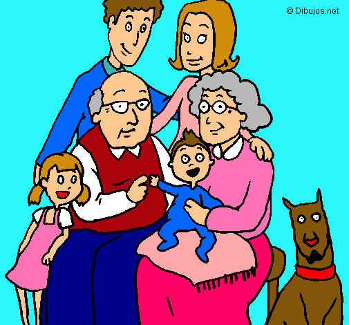 Dibujo Familia pintado por momita