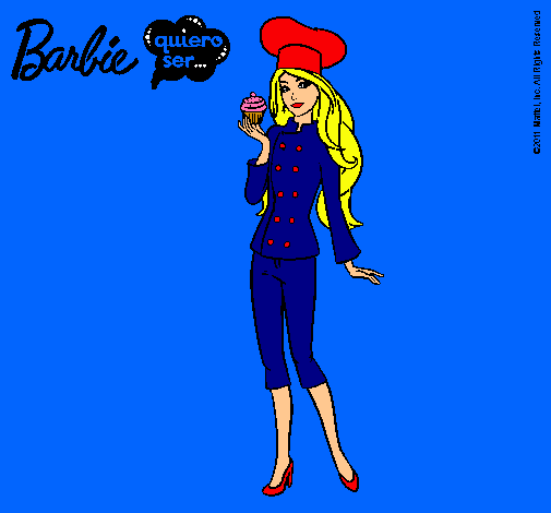 Dibujo Barbie de chef pintado por amalia