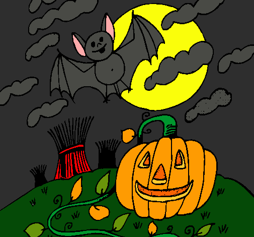 Dibujo Paisaje de Halloween pintado por Dan12