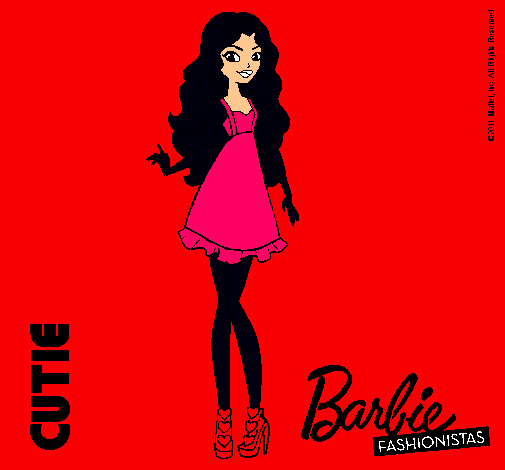 Dibujo Barbie Fashionista 3 pintado por camiila