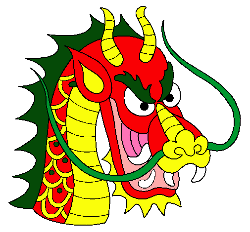 Dibujo Cabeza de dragón pintado por osva