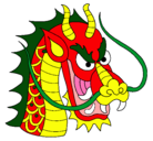Dibujo Cabeza de dragón pintado por osva