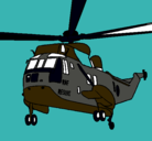 Dibujo Helicóptero al rescate pintado por tello