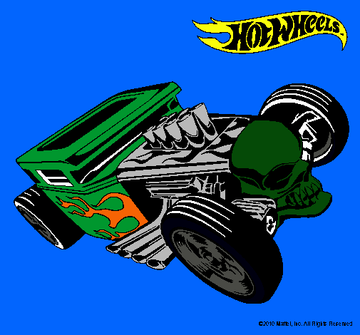 Dibujo Hot Wheels 8 pintado por tuca