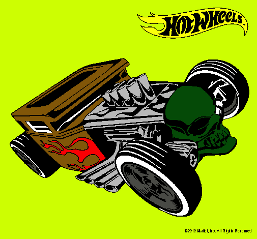 Dibujo Hot Wheels 8 pintado por tuca