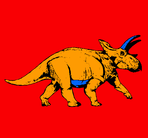Dibujo Triceratops pintado por dino_dino