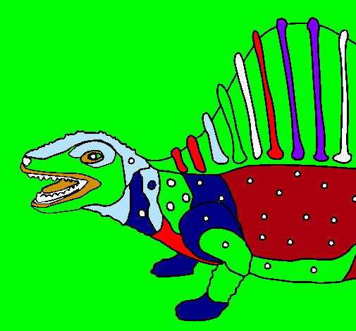 Dibujo Dinosaurio pintado por dino_dino