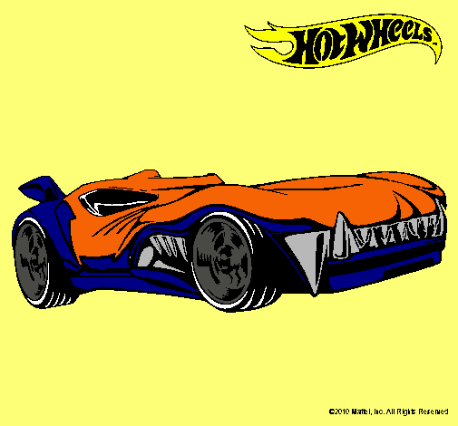 Dibujo Hot Wheels 3 pintado por tuca