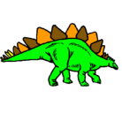 Dibujo Stegosaurus pintado por chaparra