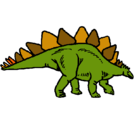 Dibujo Stegosaurus pintado por chaparra