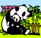 Dibujo Mama panda pintado por Marianahc