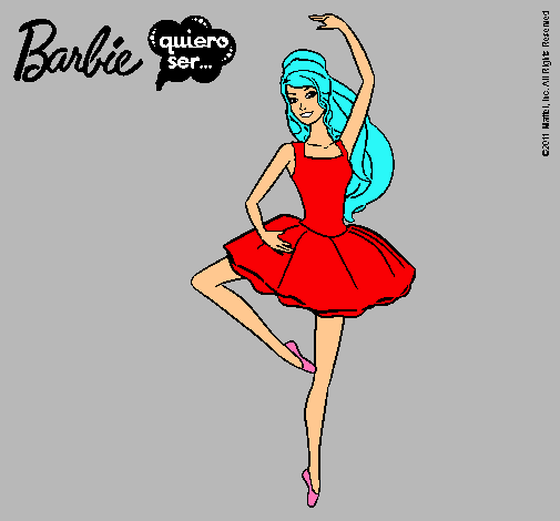 Dibujo Barbie bailarina de ballet pintado por talibana