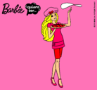 Dibujo Barbie cocinera pintado por blancanieves