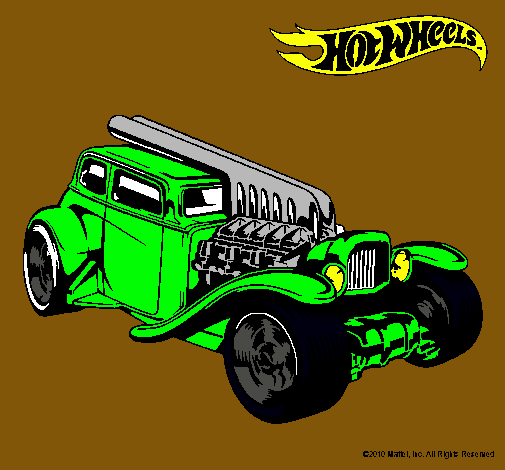 Dibujo Hot Wheels 6 pintado por tuca