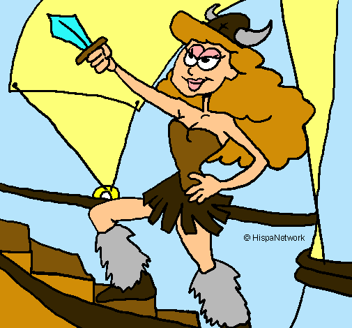 Dibujo Princesa vikinga pintado por Mirene